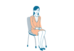 sit downのイラスト